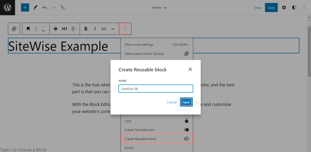 Creating a Reusable Block in WordPress Gutenberg Editor