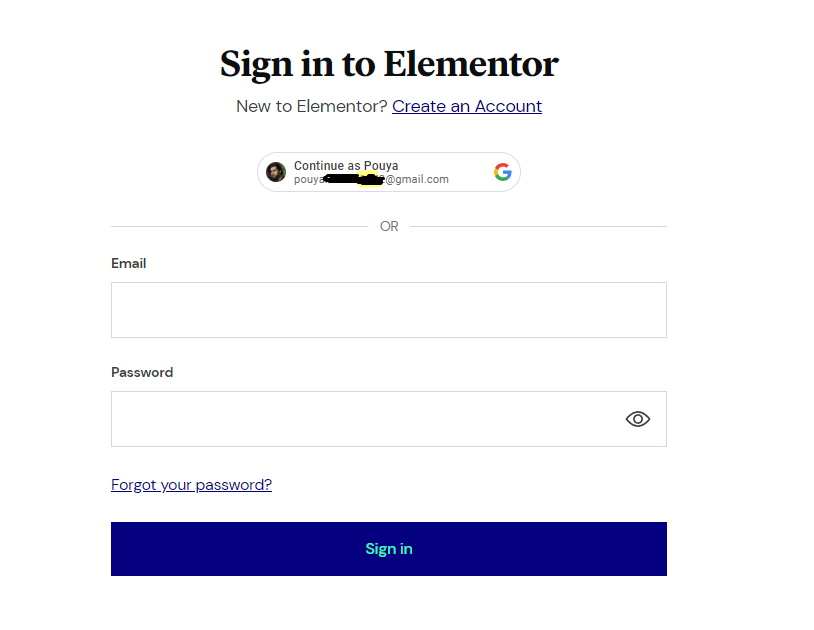 Login to Elementor AI beta