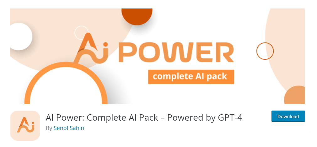 AI Power: Complete AI Pack WordPress AI Content Generator.