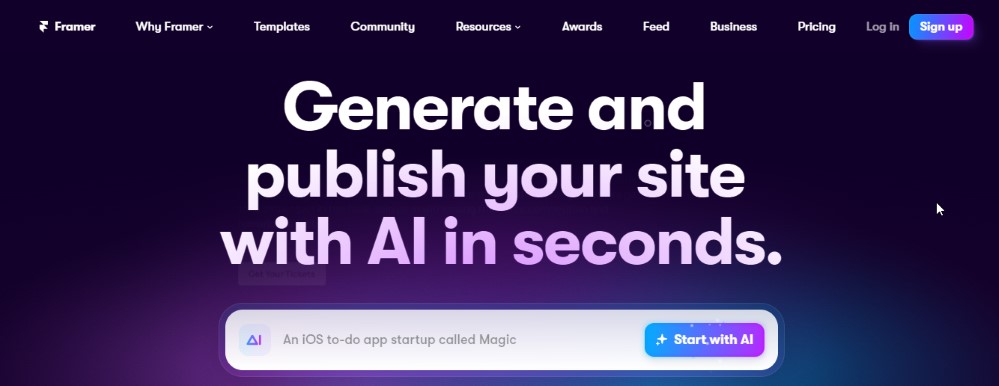 framer ai wordpress ai website builder