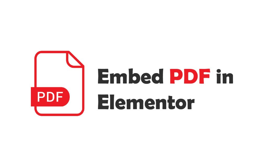 Embed pdf in WordPress using Elementor 