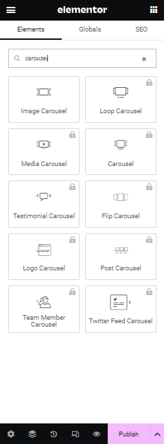 Does elementor have free carousel?